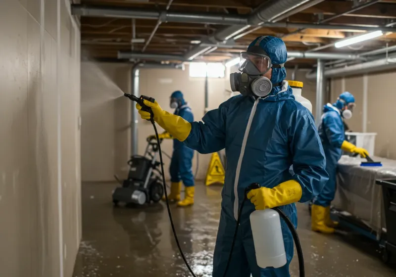 Basement Sanitization and Antimicrobial Treatment process in Suffolk County, NY